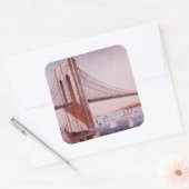 De Brooklyn Bridge Vierkante Sticker (Envelop)