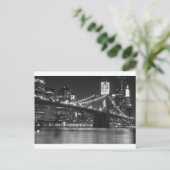 De Brooklyn Bridge - zwart en wit Briefkaart (Staand voorkant)