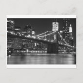 De Brooklyn Bridge - zwart en wit Briefkaart (Voorkant)