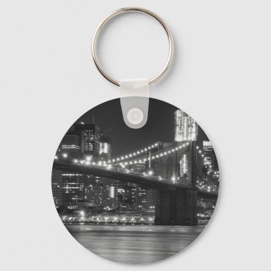 De Brooklyn Bridge - zwart en wit Sleutelhanger (Voorkant)
