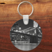 De Brooklyn Bridge - zwart en wit Sleutelhanger (Voorkant)