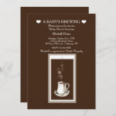 De Brouwerende Tea(of Koffie)Uitnodiging van de Pa Kaart (Voorkant / Achterkant)