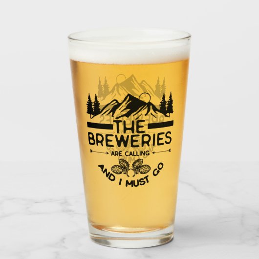 De brouwerijen roepen en ik moet gaan glas (Voorkant gevuld)