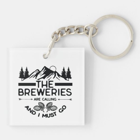 De brouwerijen roepen en ik moet gaan sleutelhanger (Achterkant)