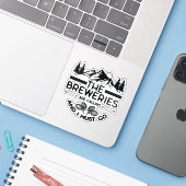 De brouwerijen roepen en ik moet gaan sticker (Laptop met iPhone)