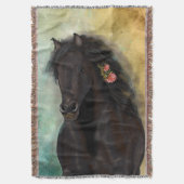 DE BROWN FRIESIAN ~ Throw Blanket Deken (Voorkant Verticaal)