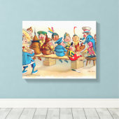 De Brownie's kerstdiner Canvas Afdruk (Insitu (Houten vloer))