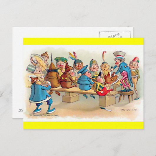 De Brownie's kerstdiner Feestdagenkaart (Voorkant / Achterkant)