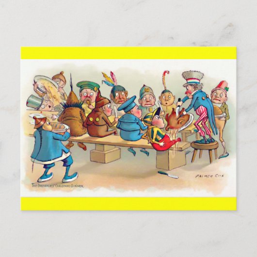 De Brownie's kerstdiner Feestdagenkaart (Voorkant)