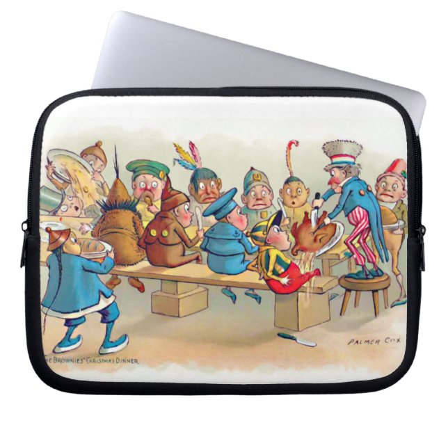 De Brownie's kerstdiner Laptop Sleeve (Voorkant)