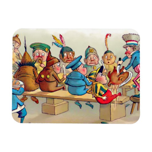 De Brownie's kerstdiner Magneet (Horizontaal)