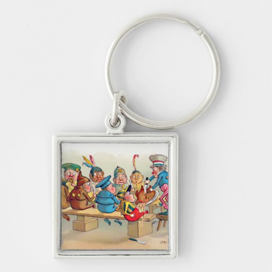De Brownie's kerstdiner Sleutelhanger (Voorkant)