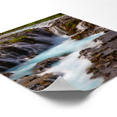 De Bruararfoss-waterval in IJsland Poster (Hoek)