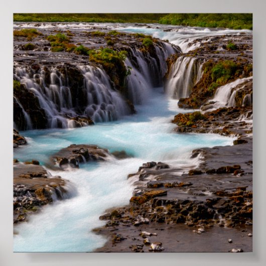 De Bruararfoss-waterval in IJsland Poster (Voorkant)