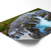 De Bruararfoss-waterval in IJsland Poster (Hoek)