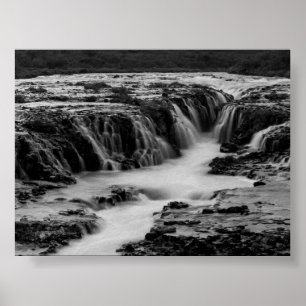 De Bruararfoss-waterval in IJsland Poster