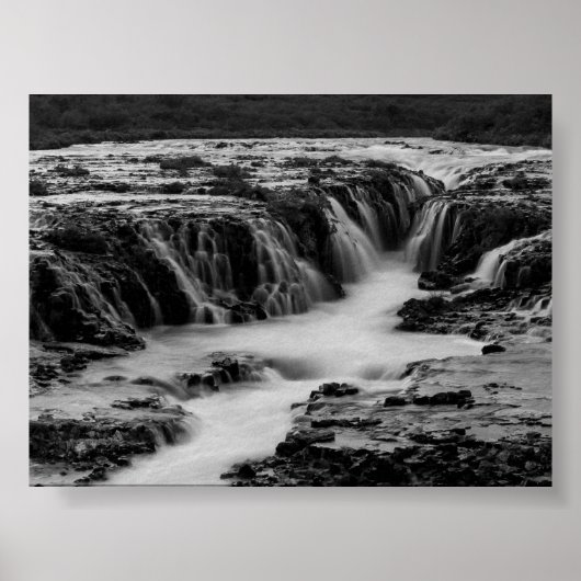 De Bruararfoss-waterval in IJsland Poster (Voorkant)