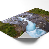 De Bruararfoss-waterval in IJsland Poster (Hoek)
