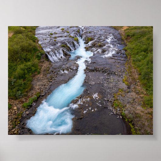 De Bruararfoss-waterval in IJsland Poster (Voorkant)