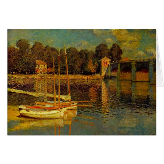 De brug bij Argenteuil van Claude Monet (Voorkant Horizontaal)