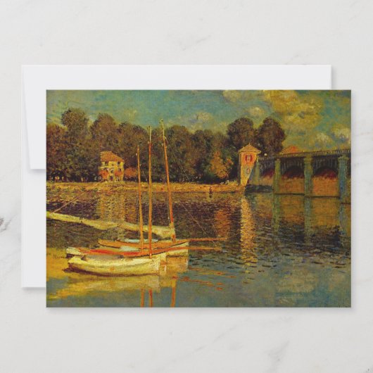 De brug bij Argenteuil van Claude Monet (Voorkant)