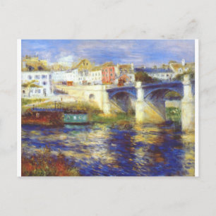 De brug bij chatou van Pierre-Auguste Renoir Briefkaart