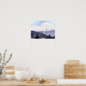 De brug bij de schemering poster (Keuken)