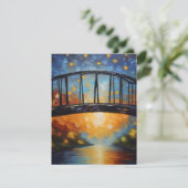 De brug bij Sundown C Feestdagenkaart (Staand voorkant)