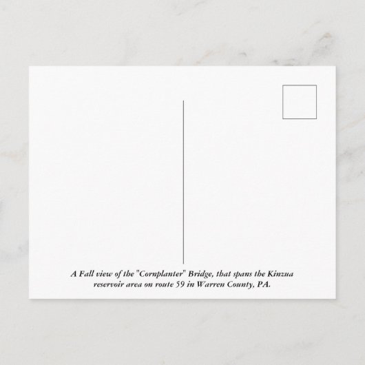 De brug briefkaart (Achterkant)