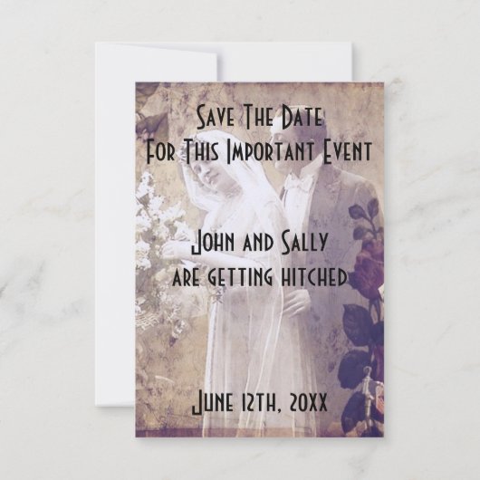 De Brug en Groom sparen de Datum (Achterkant)