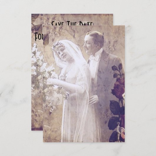 De  Brug en Groom sparen de Datum (Voorkant / Achterkant)