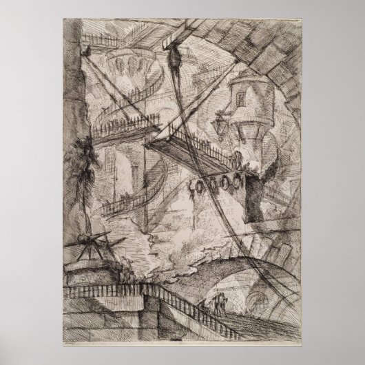 De brug, Giovanni Battista Piranesi Poster (Voorkant)