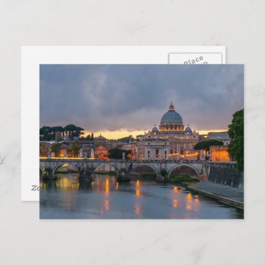 De brug Heilige Peter Basilica Rome Italië van Briefkaart (Voorkant / Achterkant)