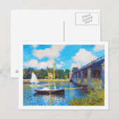 De brug in Argenteuil Claude Monet Briefkaart (Voorkant / Achterkant)