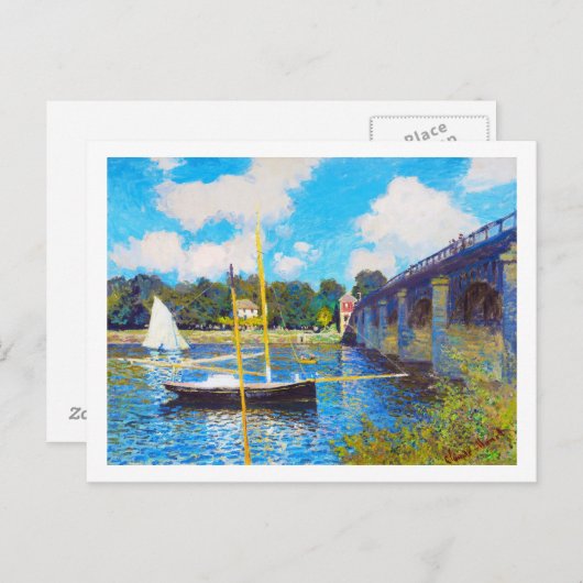 De brug in Argenteuil Claude Monet Briefkaart (Voorkant / Achterkant)