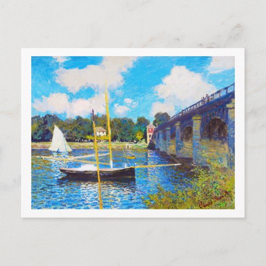 De brug in Argenteuil Claude Monet Briefkaart (Voorkant)