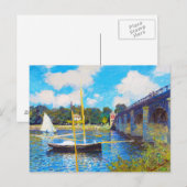 De brug in Argenteuil Claude Monet Briefkaart (Voorkant / Achterkant)