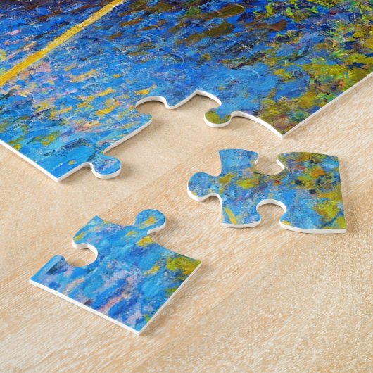 De brug in Argenteuil Claude Monet Legpuzzel (Zijkant)