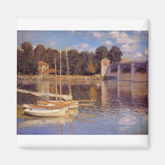 De brug in Argenteuil Claude Monet Magneet (Voorkant)