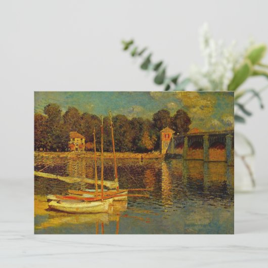 De brug in Argenteuil door Claude Monet (Staand voorkant)