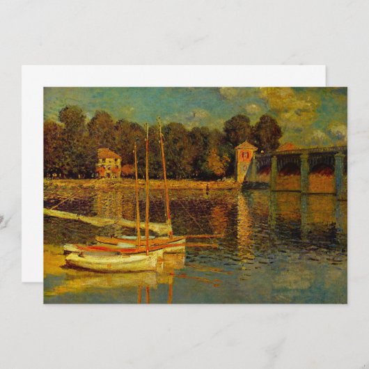 De brug in Argenteuil door Claude Monet (Voorkant / Achterkant)