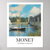 De brug in Argenteuil door Claude Monet Poster (Voorkant)