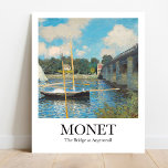 De brug in Argenteuil door Claude Monet Poster<br><div class="desc">Breng de schoonheid van het impressionisme in huis met dit prachtige poster van Claude Monets schilderij, The Bridge at Argenteuil. Dit meesterwerk, geschilderd in 1874, toont een rustige scène van boten op het water met de brug naar rechts, die een geometrische balans biedt aan de doorschijnendheid van het water. Voeg...</div>