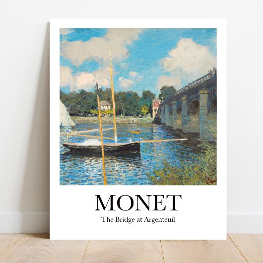 De brug in Argenteuil door Claude Monet Poster