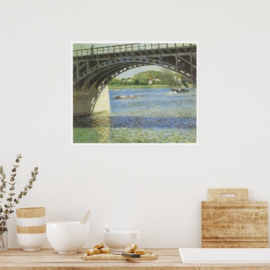 De brug in Argenteuil en de Seine, 1885 Poster (Keuken)