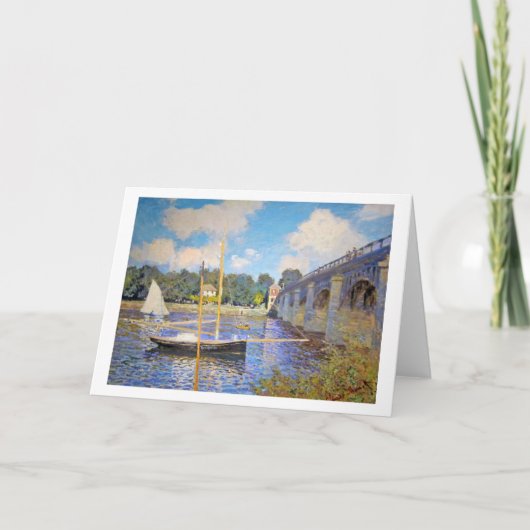 De brug in Argenteuil, Monet Kaart (Voorkant)