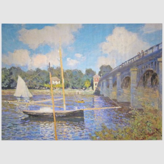 De brug in Argenteuil, Monet Tissuepapier (Voorkant)