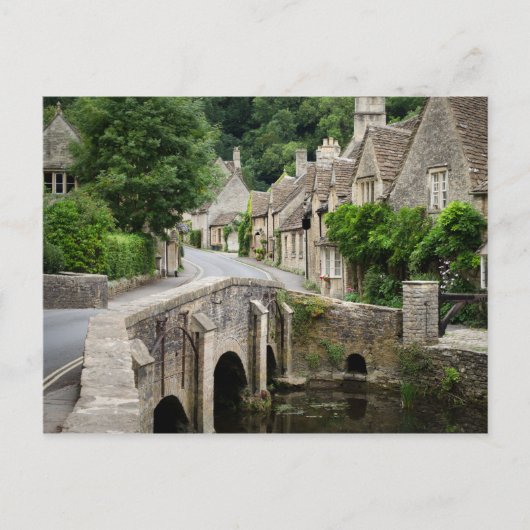 De brug in Castle Combe, briefkaart van het Vereni (Voorkant)