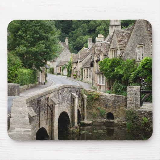 De brug in Castle Combe, mousepad in het Verenigd Muismat (Voorkant)