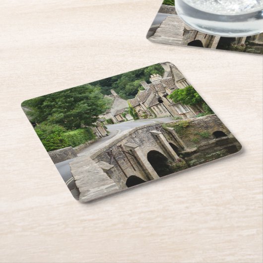 De brug in Castle Combe, onderzetter van het Veren (Schuin)